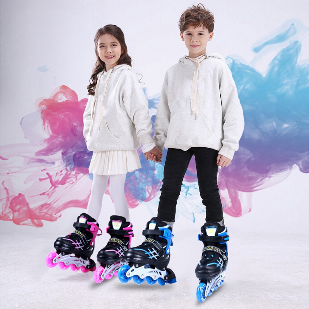 Adjustable Illuminating Inline Skates with Light Up Wheels for Kids and Youth Inline Skates for Girls Boys