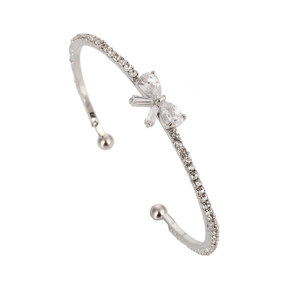 Bonito punho pulseira venda quente strass sintético decoração banquete pulseira para senhora acessório por atacado: SL404 silver