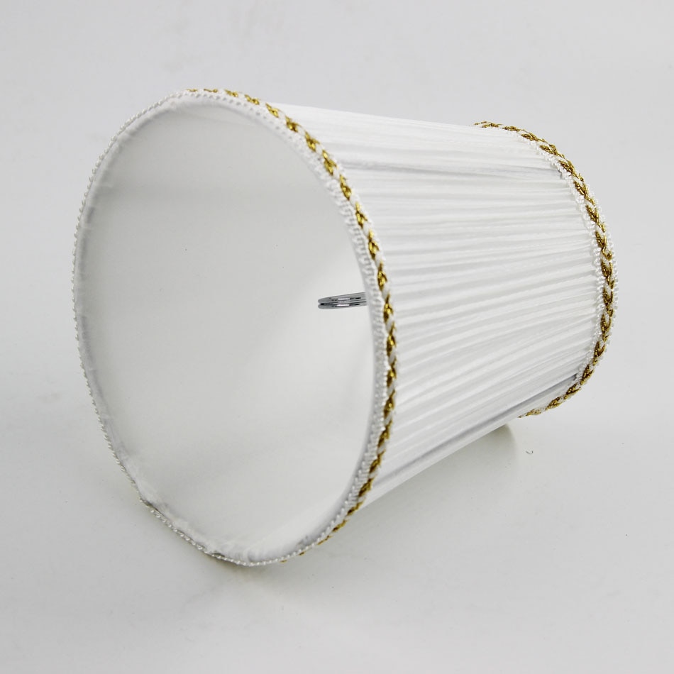 Pantalla para lámpara de tela de gasa para sala de estar, diámetro de 15,5 cm/6,1 pulgadas, pantalla para lámpara de pared DIY, Clip
