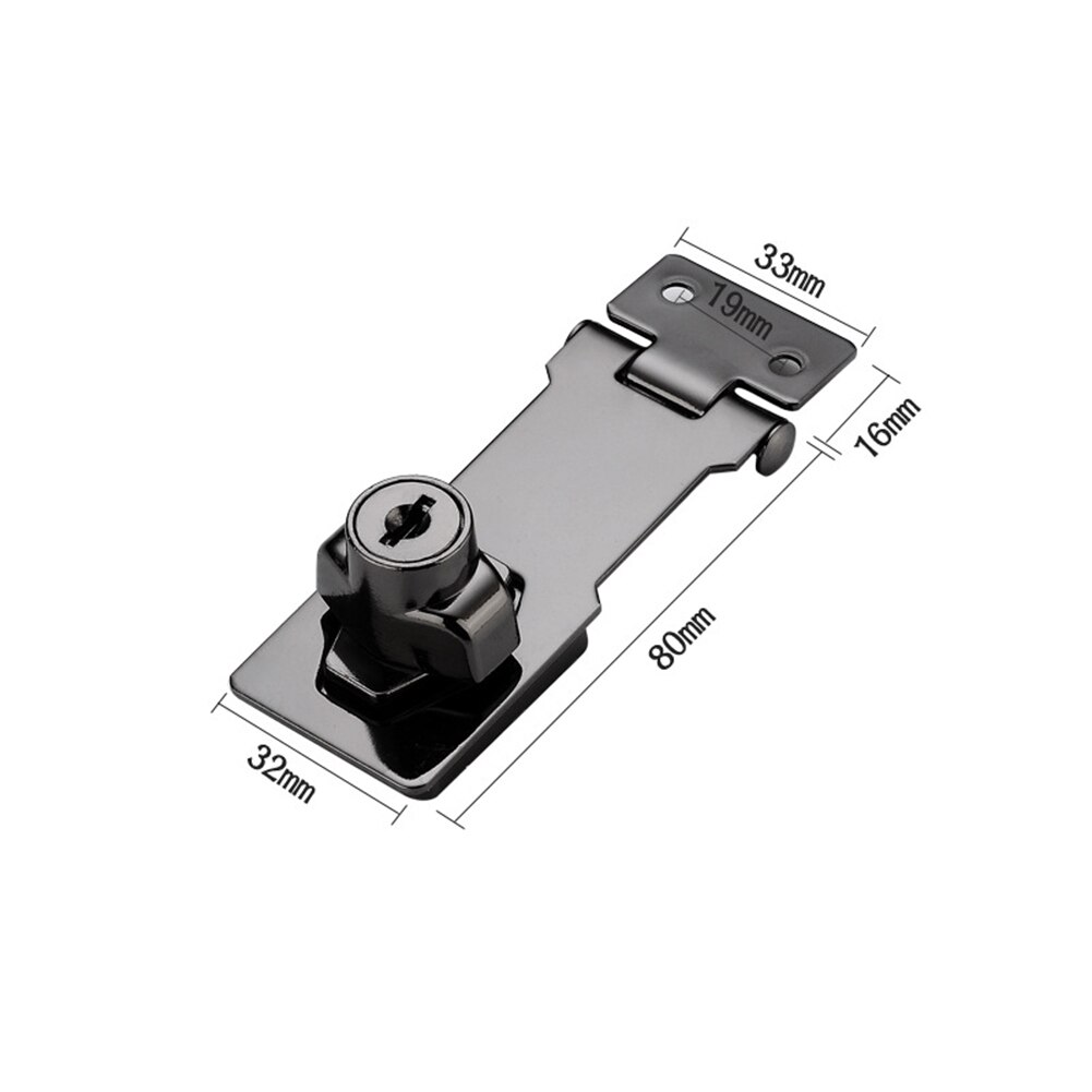 thumbnail image 2 of Prostko Ltd 50mm Locking Hasp With Screws – Metal Angle Padlock Latch For Door, Gate, Box 2 of 5