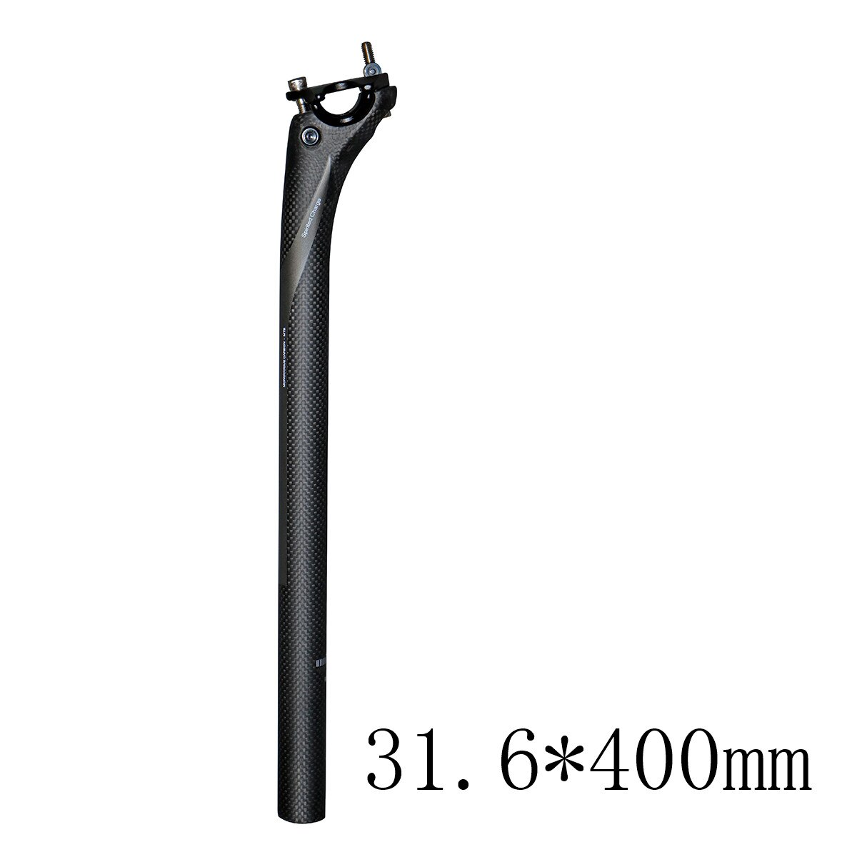 Tija de sillín 3k de 25MM, tubo de asiento de fibra de carbono, especial, /27,2/30,8x31,6/350mm, para bicicleta de montaña o carretera, novedad de 400: Matte 31.6X400MM
