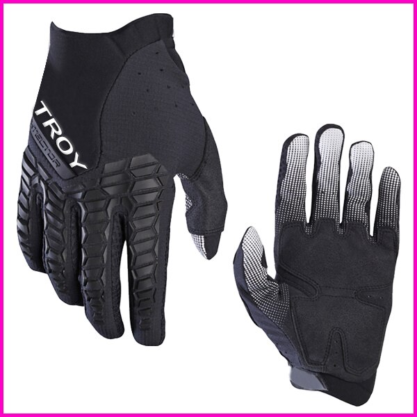 MX Pawtector Gloves MTB DH Motorbike Troy Fox Locomotive MTB Bike Gloves Motorcycle Moto Glove: black / M