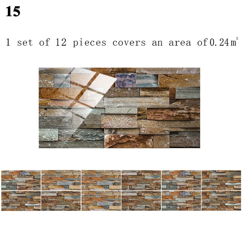 12 Stuks Floor Stickers Zelfklevende Badkamer Keuken Tegel Stickers Decoratieve Waterdichte Antislip Dikke Slijtvaste: 15