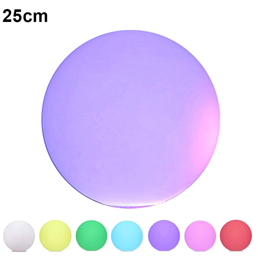 Aurinkoenergialla toimiva led-valopallo langattomat yövalot kaukosäätimellä ladattava uima-allas kelluva pallo  qp2: 25cm