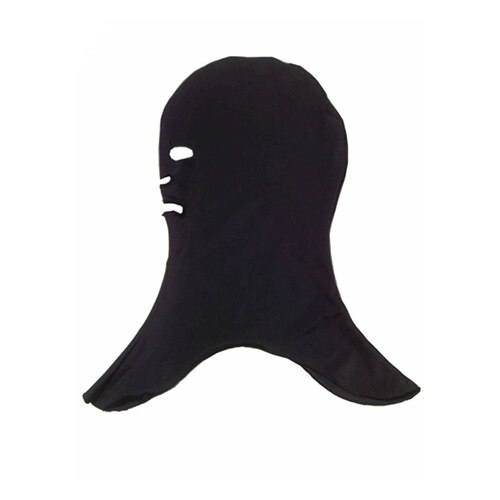 Swimming Hood Hat Anti-UV Swimming Hat Protection Wetsuit Face Mask Swim Cap Nylon Scuba Diving Facekini: Black