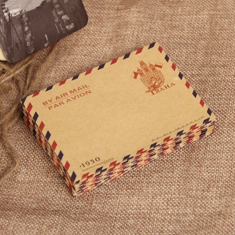 Lot de 10 enveloppes Poly Vintage, 9.7x7.5cm, en papier de rangement en papier pour cartes postales en papier de rangement pour lettres cartes postales