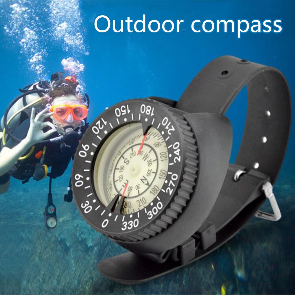 Professionele Duiken Kompas Outdoor Kompas Waterdicht Navigator Digitale Horloge Scuba Horlogeband Kompas Fluorescerende Wijzerplaat Kompas