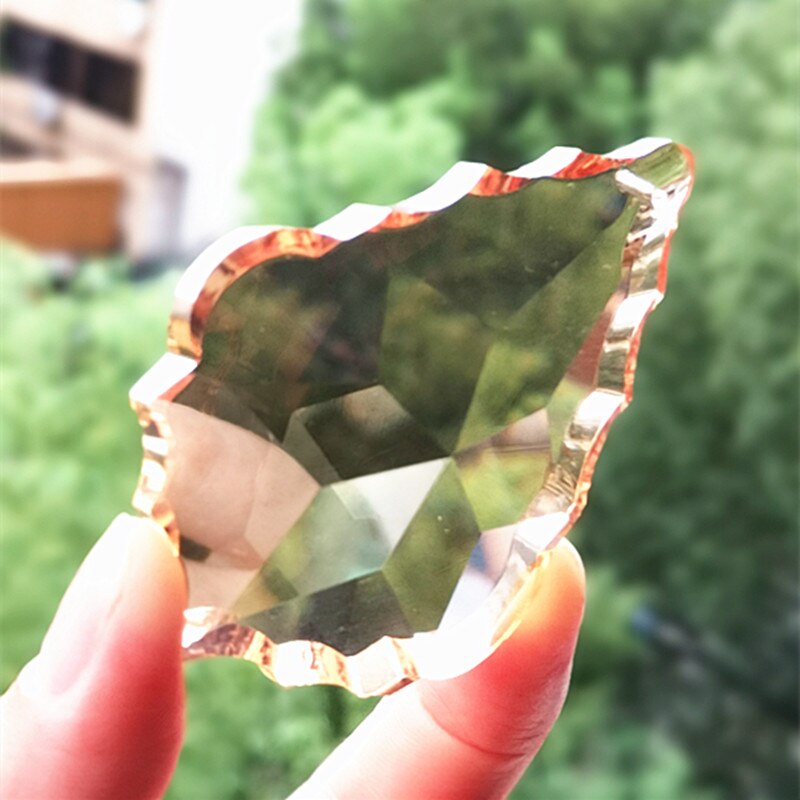 (Gratis Ring) 63 Mm K9 Crystal Maple Leaf Champane/Ab/Clear Kleur Kroonluchter Hanger/Kristallen Verlichting Deel Bruiloft Decoratie: Champange