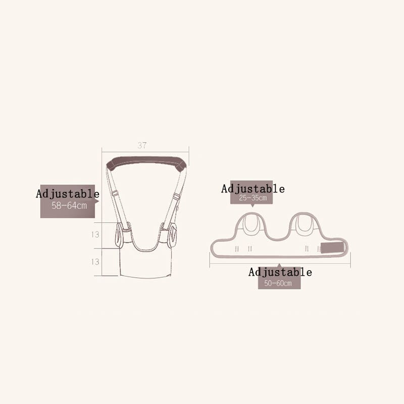 Dziecko nauka asystent spaceru niemowlę pas spacerowy regulowane paski maluch smycz uprząż dla niemowląt dla dziecka spacerowe szelki bezpieczeństwa
