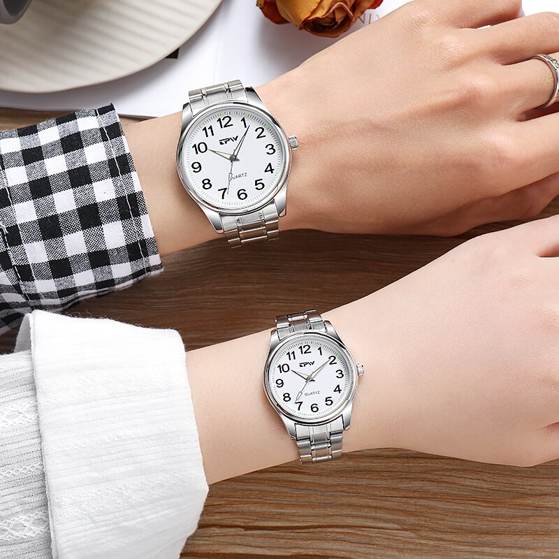 Easy Reader Expansion Band Watch Big Number White Dial 32mm