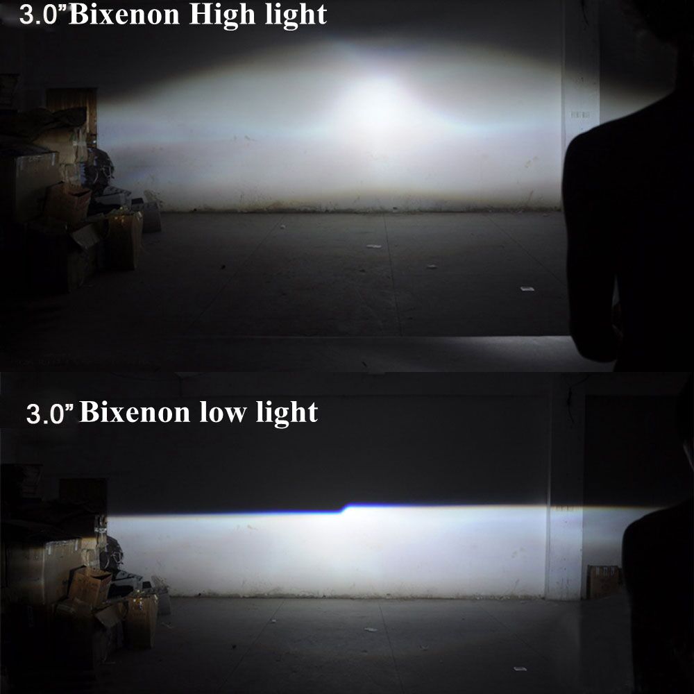 2.5 3.0 inches projector lens Easy Install Koito Q5 Bi-xenon shroud Mask LHD with demon eyes white red blue eyes in stock