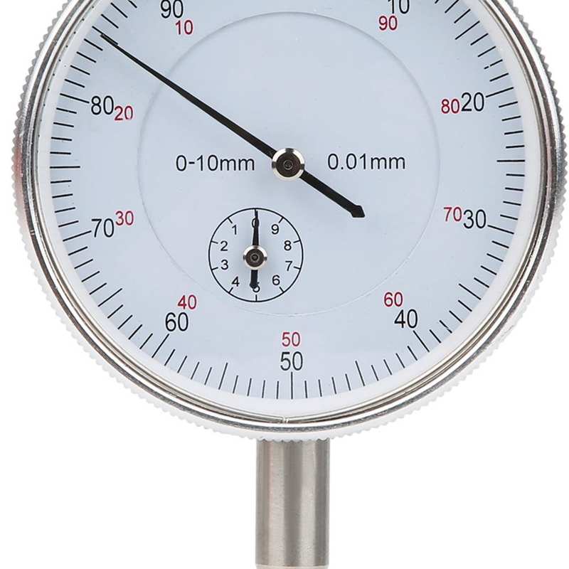 Dial Indicator 0-10mm Range High Accuracy 0.01mm Dial Indicator Gauge Aluminum Alloy Industry Manual Tools