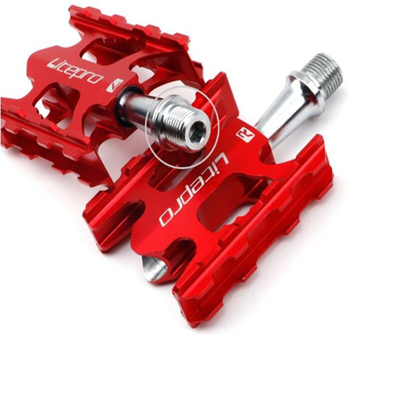 Pedal Sepeda MTB Lipat 412 Bahan Aluminium Alloy Ultra Ringan pedal bagian-bagian sepeda