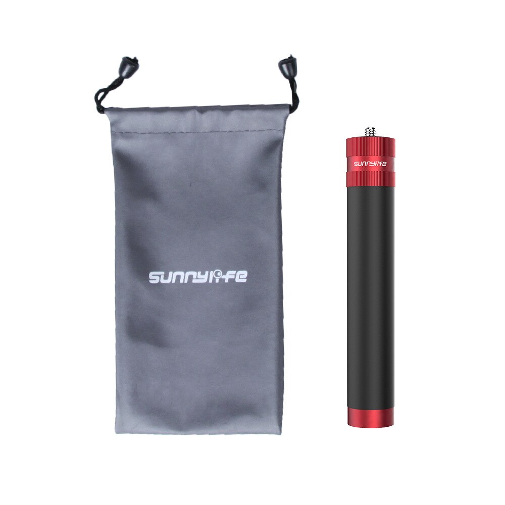 Extension Selfie Stick for Action Camera Aluminum Alloy Extendable Monopod with Drawstring Bag 1/4 Standard Screw QJY99: Titanium