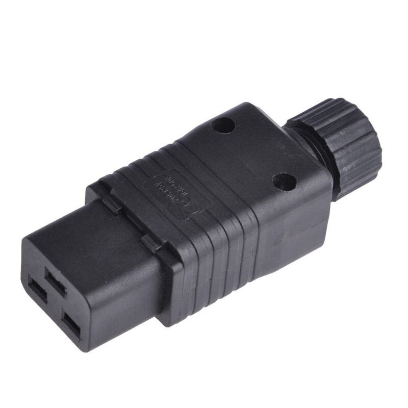 IEC 320 C19 Female AC Socket, EN 60320 C19 16A 250V 20A/125V AC Power Connector,IEC C19 Rewirable DIY Socket,C19 Screw Lock AC