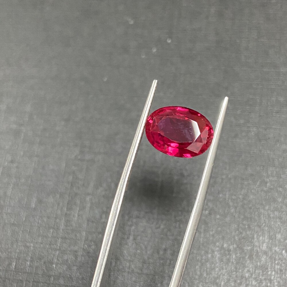 Meisidian Oval Cut 12 × 9Mm 6 Karaat Dark Red Kunstmatige Ruby Lab Gemaakt Sapphire Edelsteen Voor Sieraden maken