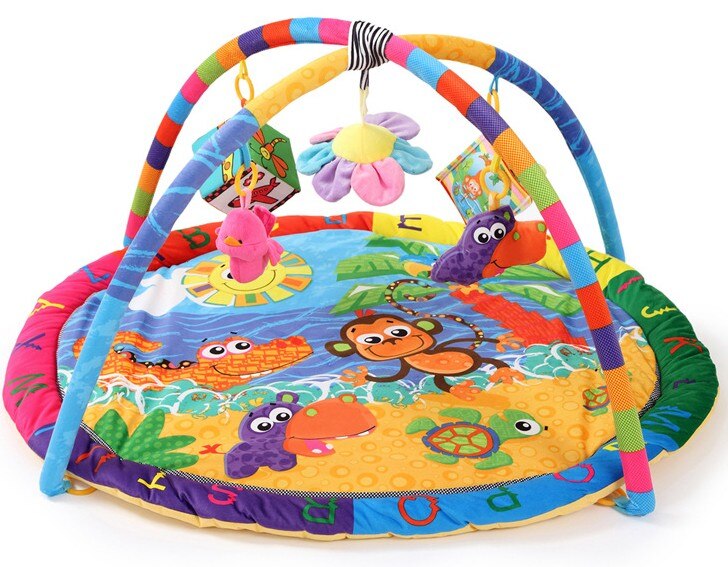 Baby Play Mat Baby Muziek Speelmat Educatief Speelgoed Kids Tapijt Kinderen Playmat Pasgeboren Gym Mat Met Frame: Sandy Beach