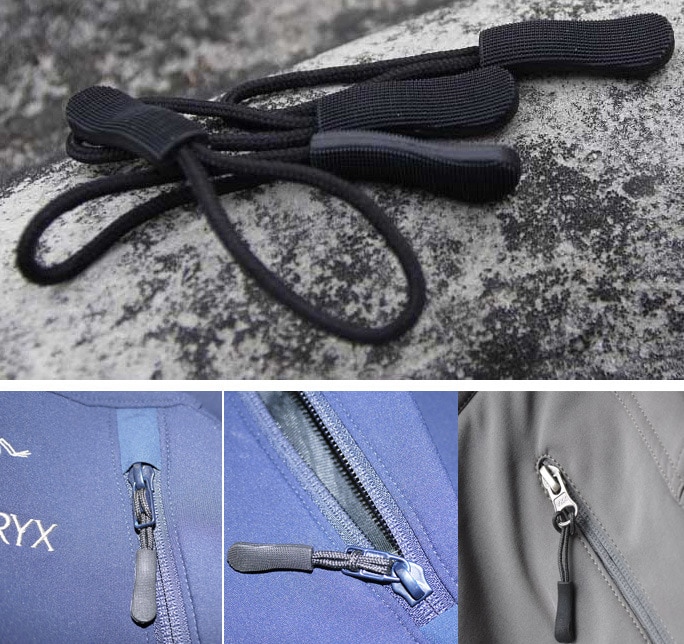 Lynlås pull puller end fit reb tag fixer zip cord clip glider spænde rejsetaske kuffert tøj telt rygsæk fane udskiftning