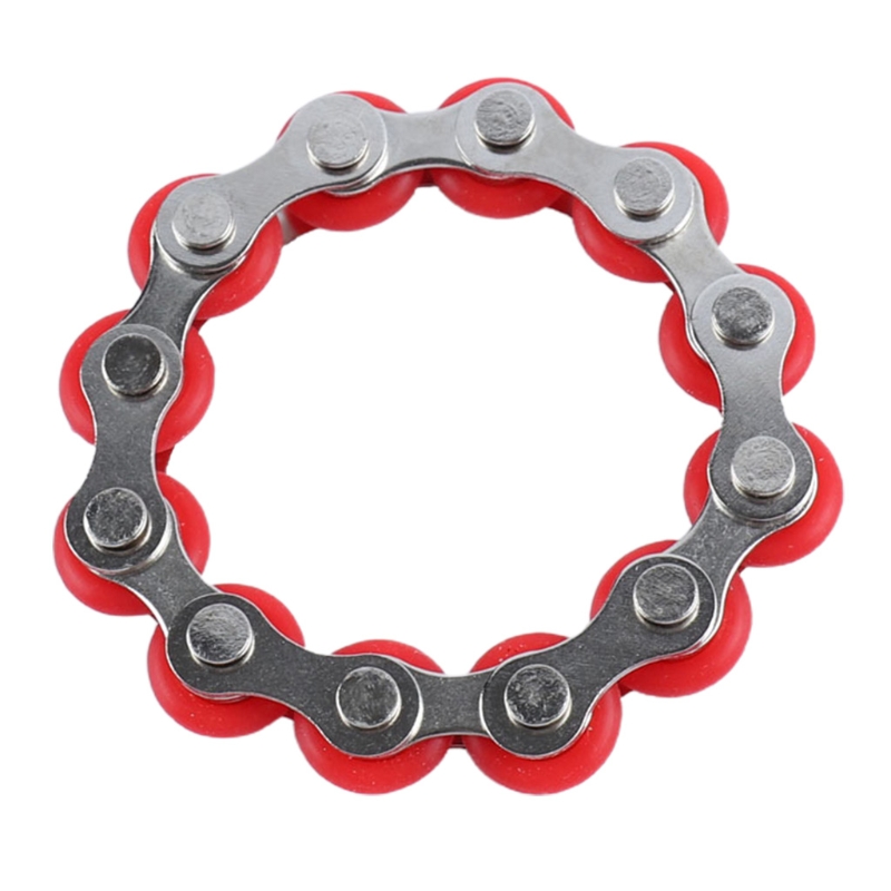 Fidget Spinner Bike Chain Bulk Fidget ansia rilascio giocattolo stress Vent Mini Key Flippy Chain 4 colori metallo Non sbiadito