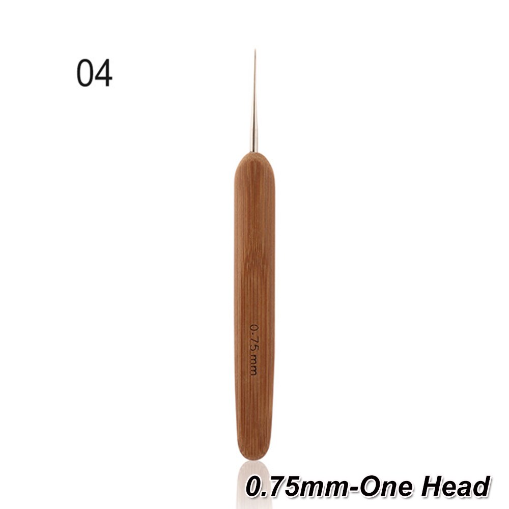 Bambu dreadlock nålverktyg för fläta hantverk smooth touch dreadlock virknål dreads verktyg 0.5mm 0.75mm för hårförlängning: 4