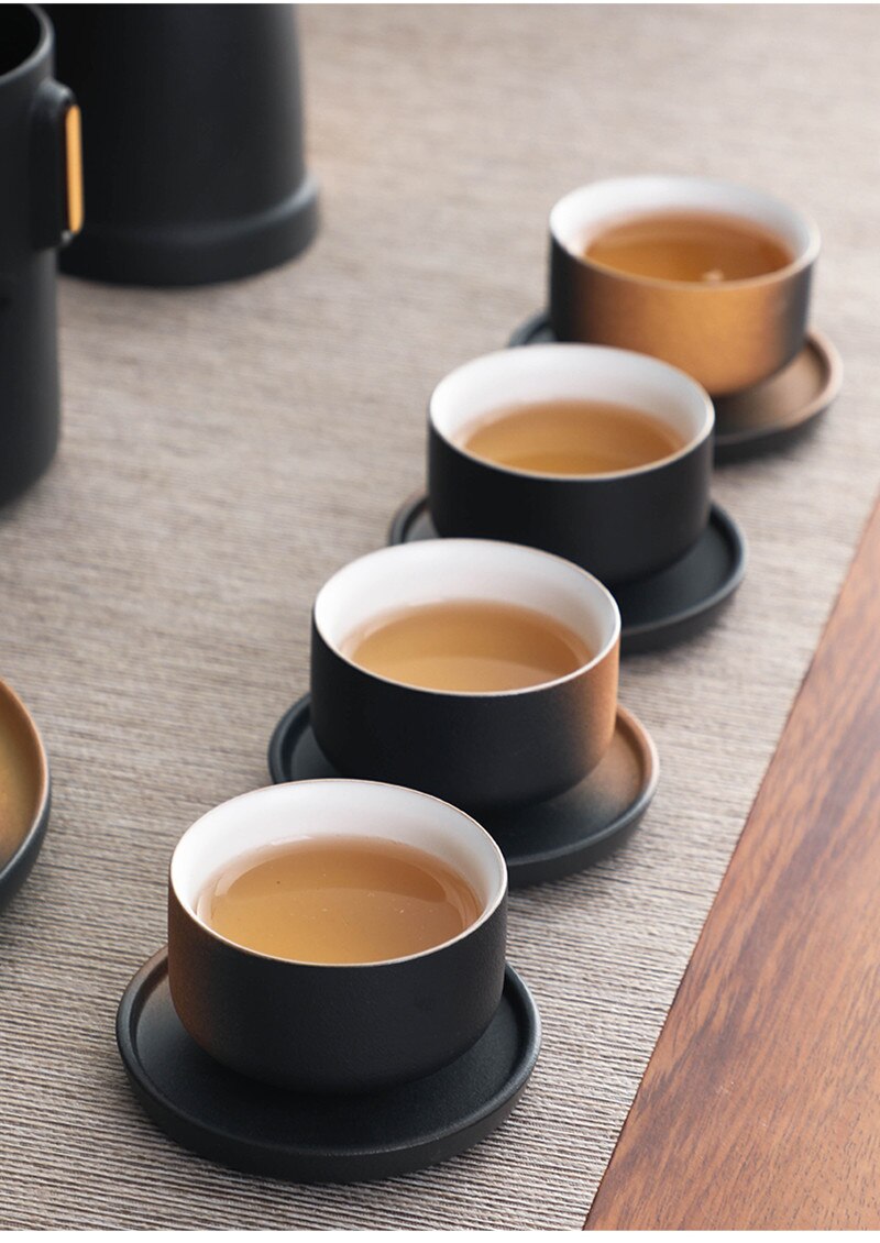 Bol à thé japonais en céramique en céramique, poterie grossière tasse à thé en céramique Vintage Kung Fu service à thé ustensiles à boire bols Pu'er faits à la main