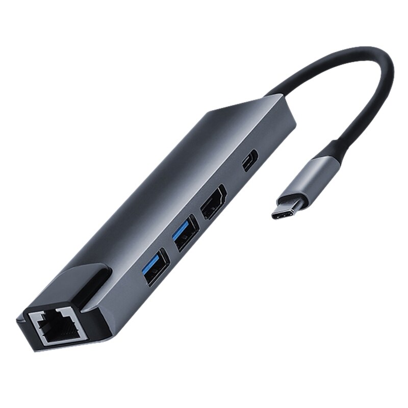 -Type-C Naar Hdmi 5 In 1 Hub Usb Pd Notebook Docking Station Multifunctionele Docking Station Usb hub Voor Pc