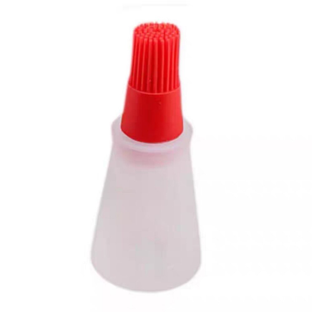 Draagbare Siliconen Olie Fles Met Borstel Grill Olie Borstels Vloeibare Olie Gebak Keuken Bakken Bbq Gereedschap Keuken Gereedschap: Rood