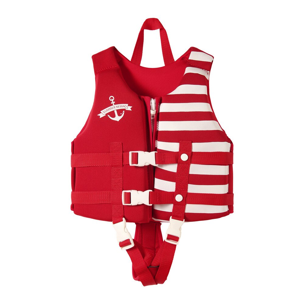 Newao chaleco salvavidas de entrenamiento infantil neopreno EPE Buoyancy chaleco salvavidas para bebés niños Chaleco de natación para pesca en Kayak: Red / M