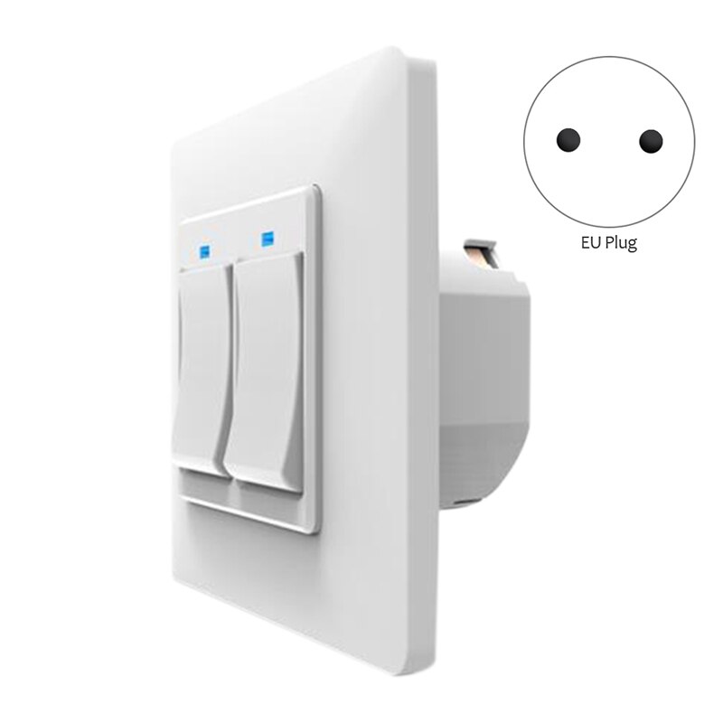 Interruptor de luz de casa inteligente con WiFi, pulsador, aplicación remota, funciona con Alexa, Google Home, Control por voz, enchufe europeo