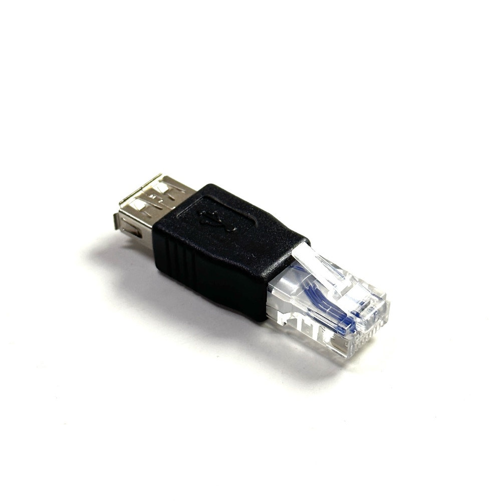 Crystal Head RJ45 Male to USB 2.0 AF A Female Adapter Connector Laptop LAN Network Cable Ethernet Converter plug: 25M