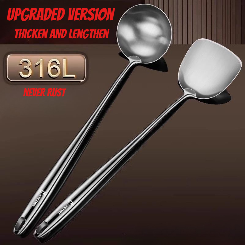 Espátula wok de aço inoxidável para alimentos, utensílios de cozinha de metal com fenda, colher, concha, conjunto de utensílios, acessórios de cozinha, ferramentas de cozinha