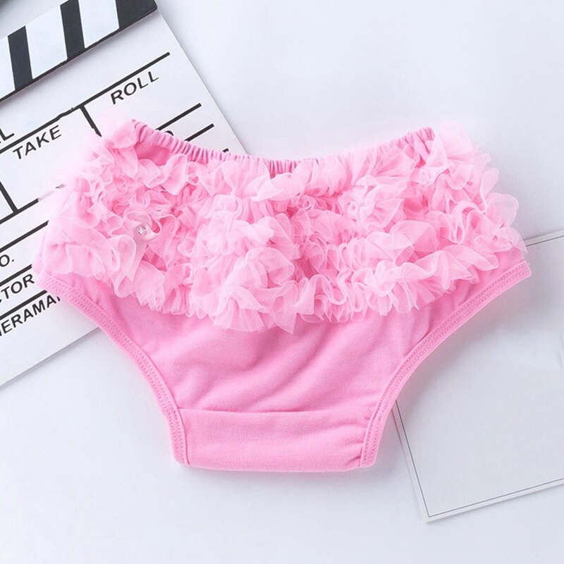2 Pack Pink Baby Girl Ruffle Bloomers Panties Diaper Cover