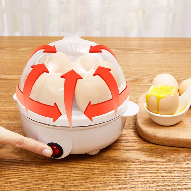 Household Electric Rapid Egg Cooker for Hard Boiled, Poached, Scrambled, Omelets, Steamed Vegetables, Seafood, Dumplings & More