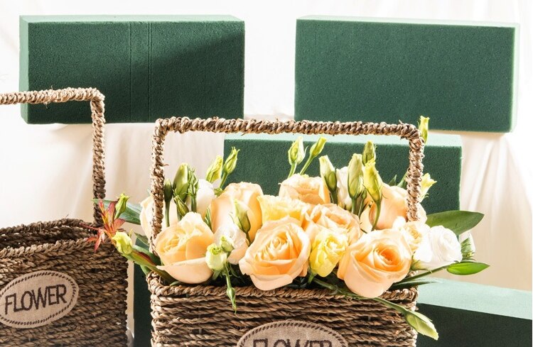 Z pianki robić kwiatów blok cegieł stojak na kwiaty ślubne sztuczny uchwyt dla nowożeńców róż z pianki kwiaty piankowe dekoracje robić domu kwiaciarnia pakowanie