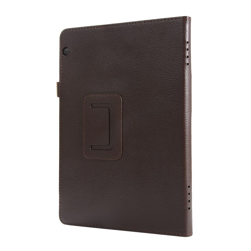 Capa de couro inteligente para huawei mediapad, capa t5 10 AGS2-L09 l03 w09 w19 10.1 "para tablet suporte + película + caneta: Marrom