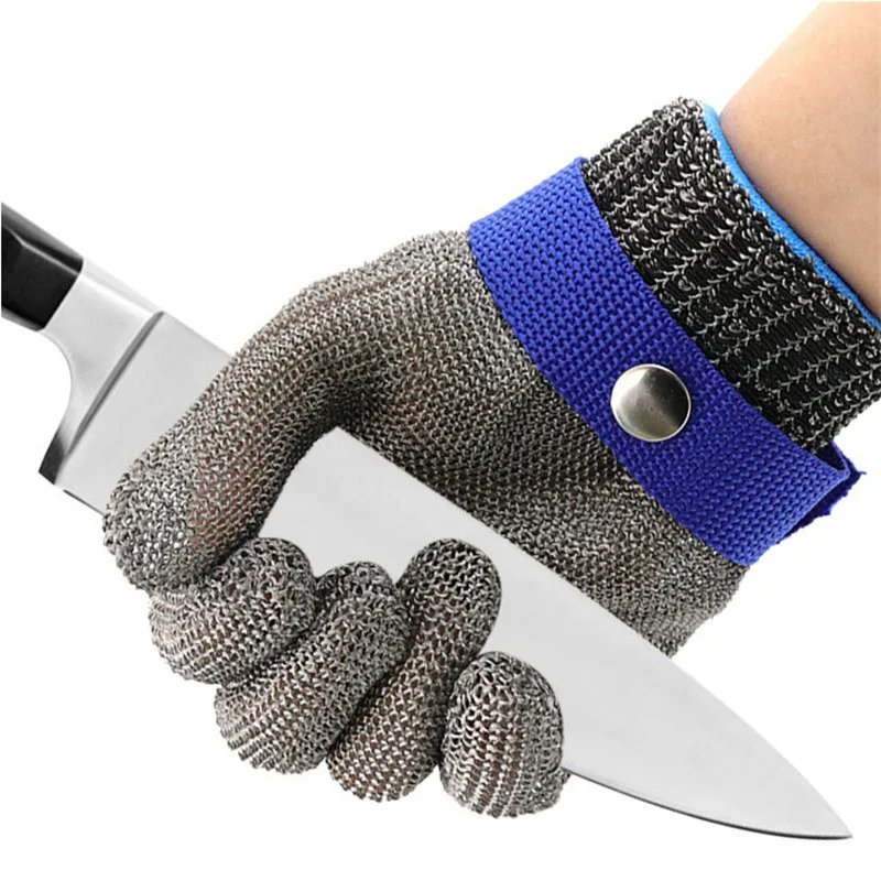 Edelstahl-Handschuhe, schnittfest, sicher, schnittfest, Handschutz, Metall, Fleisch, Netzhandschuh für Metzger, Draht, Messer, stichfest