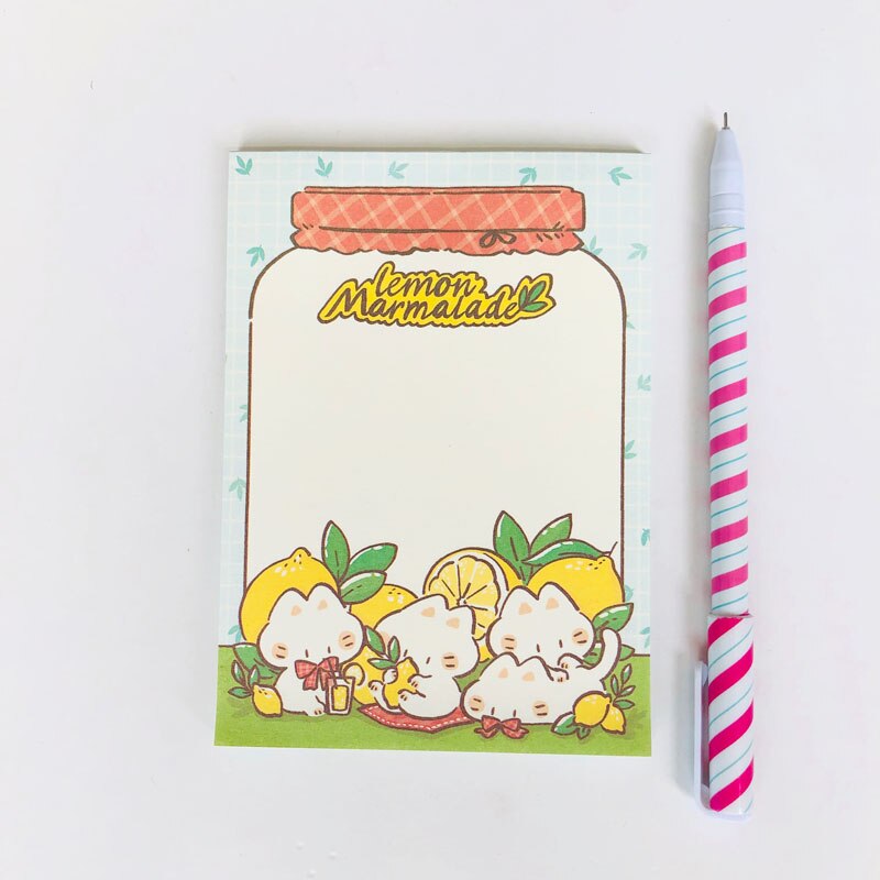 50 Sheets Leuke Grote Maat Fruit Kat Konijn Memo Pad Notepad School Office Supply Papier Briefpapier: D