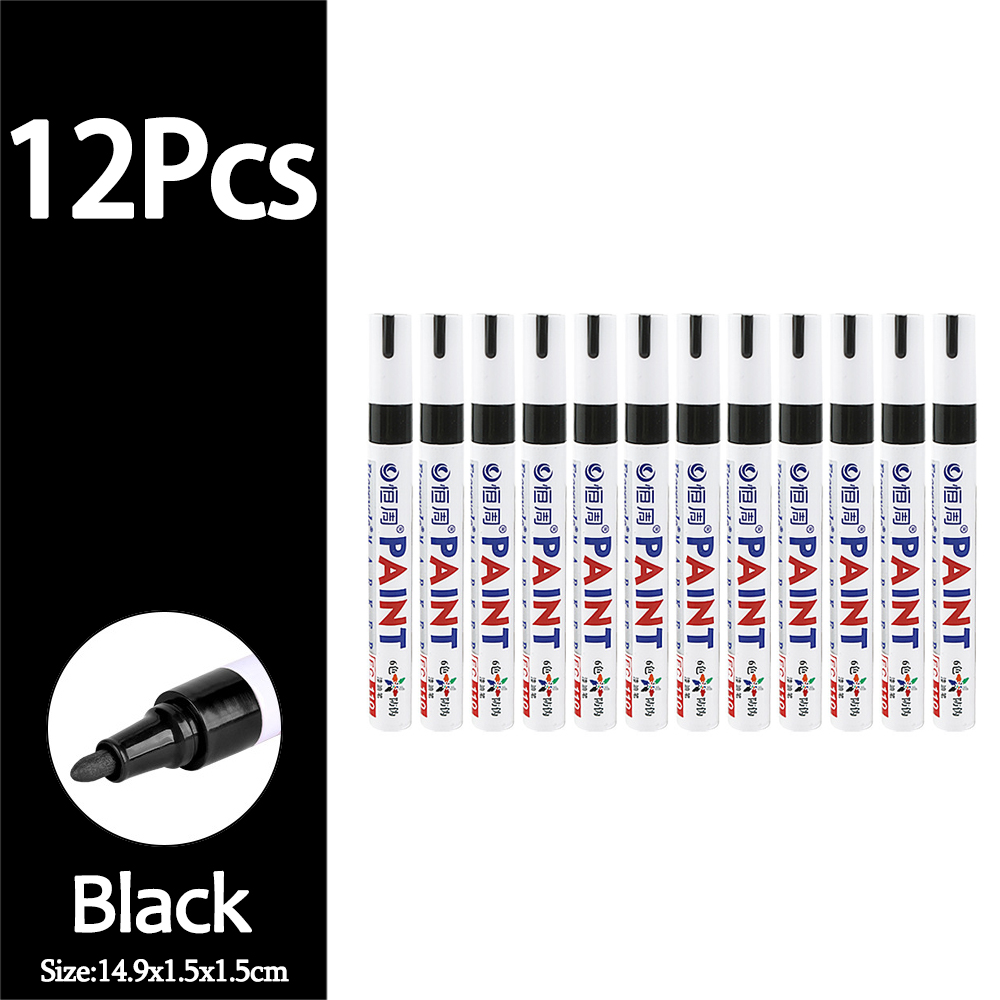 1/3/6/12 sztuk kolorowe znacznik robić farby permanentnej wodoodporne białe markery bieżnik opon gumowa farba robić tkanin metalowe pisaki robić malowania: Burgundowy