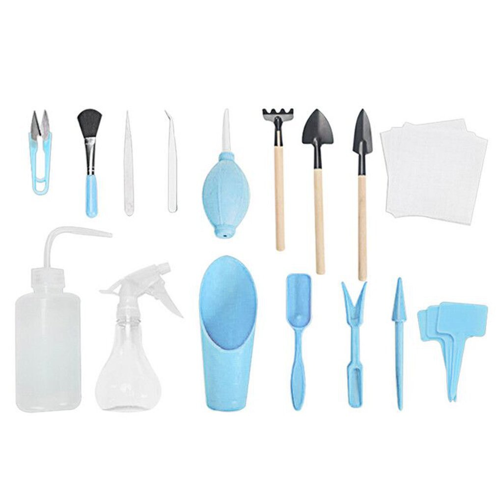 Combination Of Tools For Growing Succulent Plants Transplanting Tool Set Loosening Soil Supplies Gardening Hand Tool Set: blue 16pcs