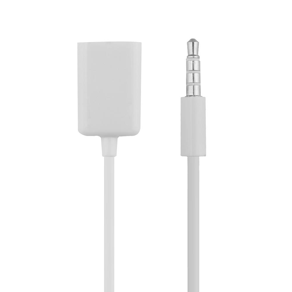 Bil 3.5mm 2.0 linjers audio aux jack hane till usb typ a hona otg konverter adapter kabel bil tillbehör