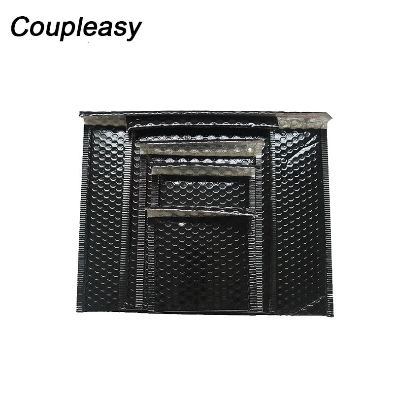 Sobres de burbujas de color negro brillante de 20 piezas, bolsas de aluminizadas gruesas, sobres impermeables con relleno de sellado automático