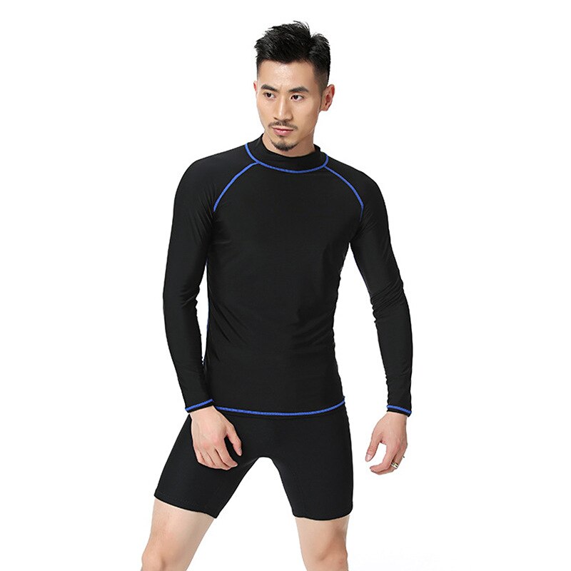 Men's Tight Swimming Diving Suit Lycra Suit Super Elastic Diving Long Sleeve Surfing Snorkeling Quick-Drying Sportswear: S
