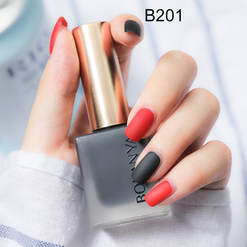 10Ml Sneldrogende Waterbasis Matte Nagellak Geen Bakken Matte Nagellak Nail Art Kleurrijke Serie matte Gel Polish: 01