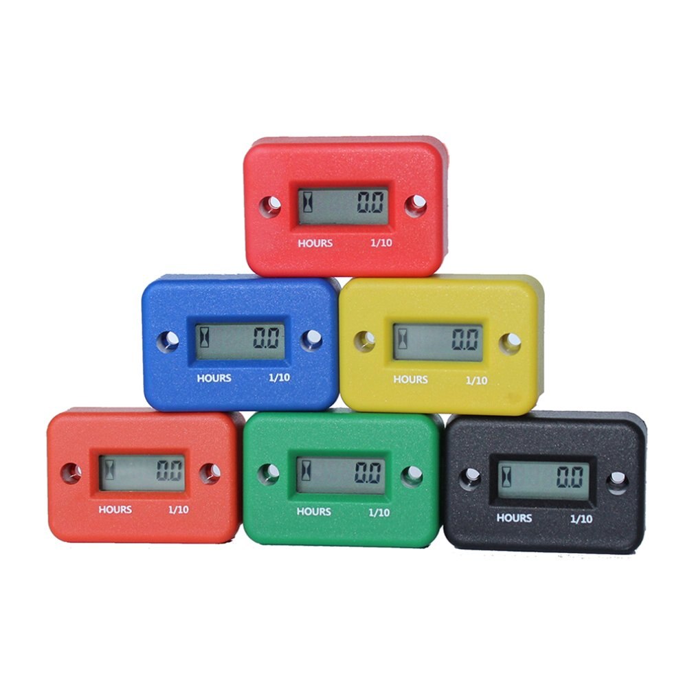 Waterproof Digital Hour Meter LCD Display Portable Engine Gauge Hour Meter For Motorcycle/Boat Engines Counter Hour Meter