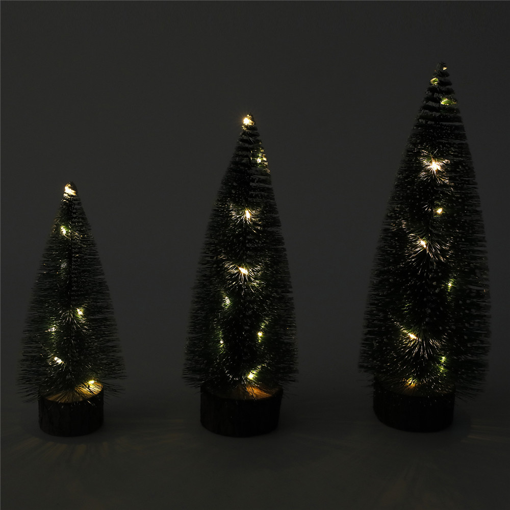 1pcs mini Christmas tree pine needle flocking stained white cedar desktop ornaments DIY shooting prop scene decoration рождество