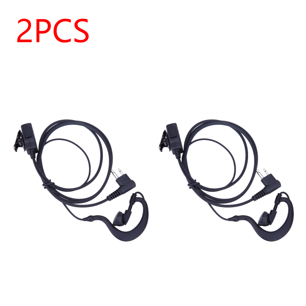1m Luft schlauch Ohrhörer Headset für Walkie Talkie 2-poliger Ohr haken Ohrhörer Ersatz für Motorola CB Radio CP88 CP040 CP100 CP110: WHITE