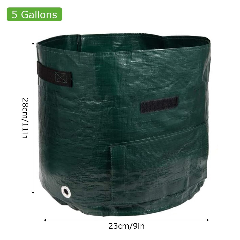 Garden Plant Growth Bag Potato Strawberry Greenhouse Vegetable Planting PE Bag Moisturizing Vertical Grow Bag Seedling Pot: 5 gallons