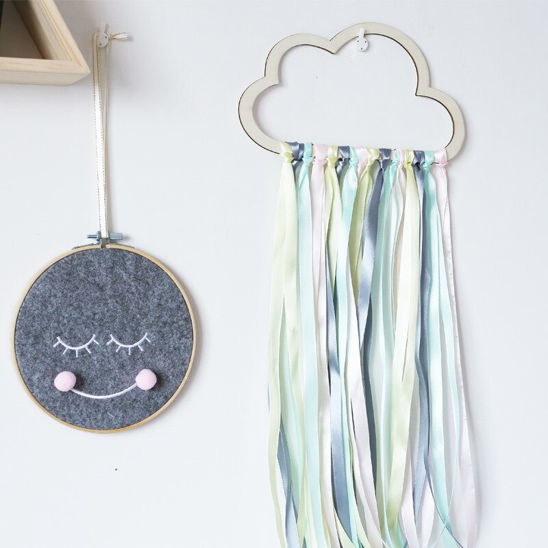 ins styl skandynawski drewniane puste chmury kutas wisiorek wiszący ornament ścienny dekoracja pokoju dziecięcego przedszkole fotografia rekwizyty