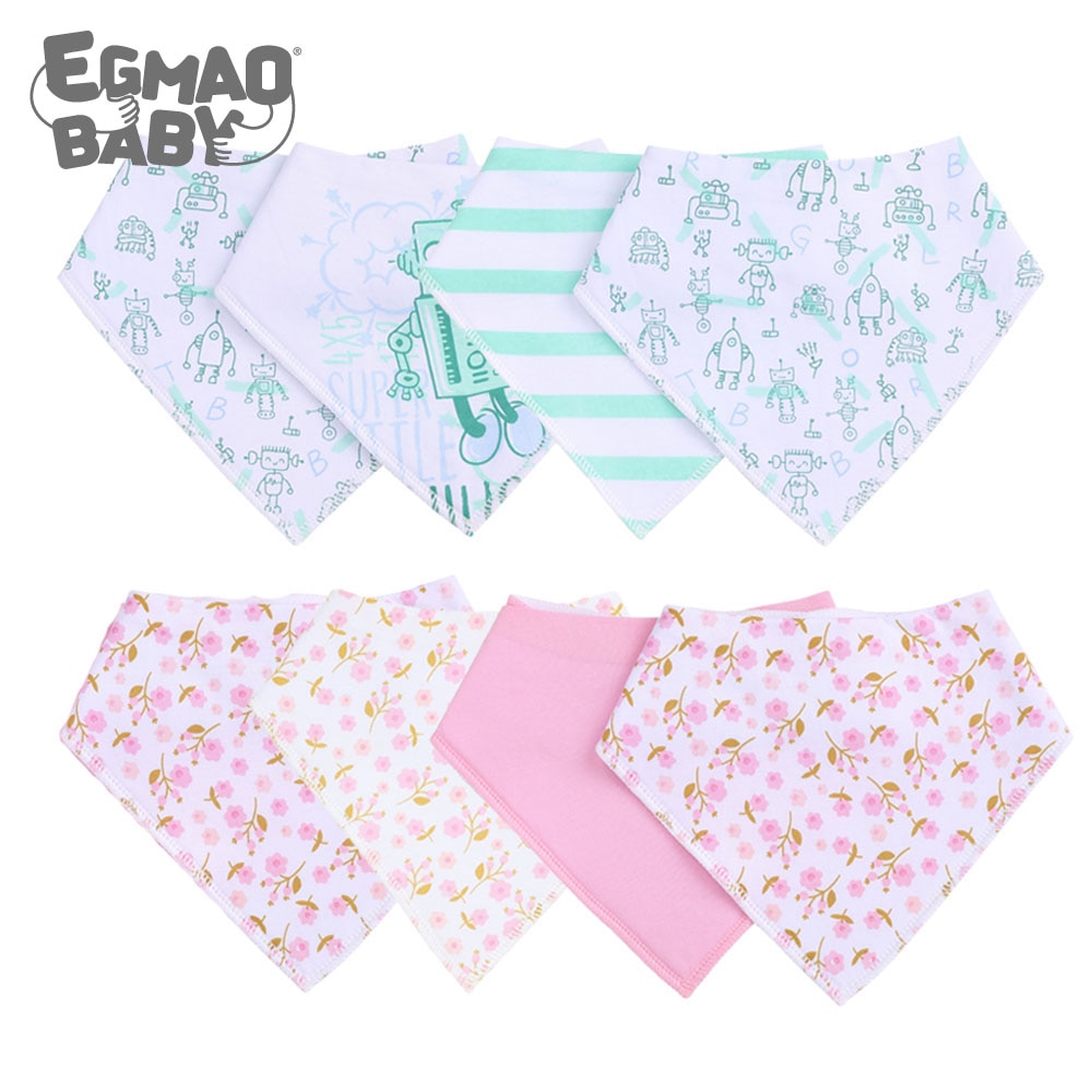 Bavettes unisexe pour bébés, en Bandana, 2 pièces, boutons ajustables, pour bavoirs pour -né, 100% coton, accessoires utiles pour bébés