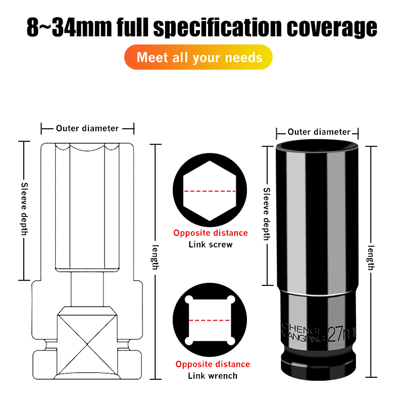 12 in 1 Electric Wrench Screwdriver hex socket head Kits Chuck Drive Adapter Set for Electric Impact Wrench Drill Screwdrivers